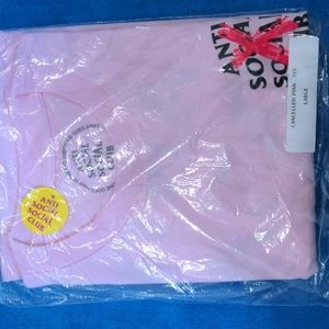 Anti social social club cancelled pink tee Large